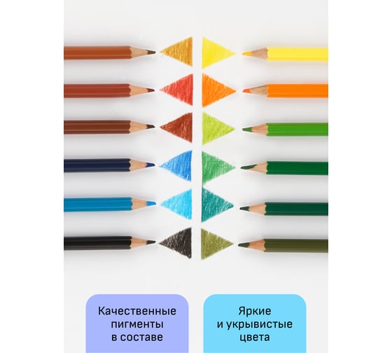 Цветные карандаши Гамма хобби. лесной пейзаж, 12цв., заточен., пвх, европодвес 280620214