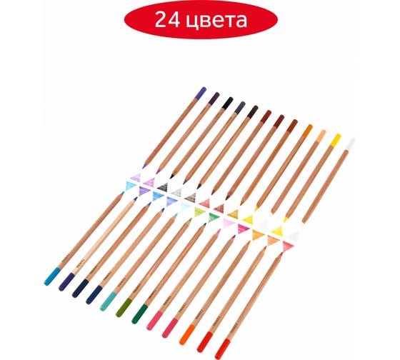 Цветные карандаши Гамма мультики, 24цв., супермягкие, увелич. диаметр грифеля 4,0мм, заточен., картон. упак., европодвес 80220218