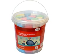 Мелки для асфальта Гамма Мультики, цветные, 15шт., треугольные, пластиковое ведро 149202215