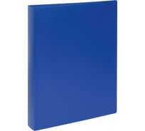 Папка на 2 кольцах Стамм а4, 40мм, 500мкм, пластик, синяя ММ-32177