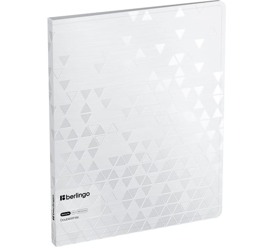 Папка с пружинным скоросшивателем Berlingo doublewhite, 17мм, 1000мкм, белая, с внутр. карманом FS4_17397