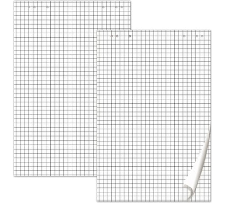 Блокноты для флипчарта, комплект 5 шт., 20 л., клетка, 67,5х98 см, 80 г/м2, BRAUBERG 124097
