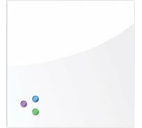 Магнитно-маркерная стеклянная доска, белая, 45х45 см, 3 магнита, BRAUBERG 236735