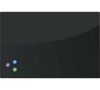 Магнитно-маркерная стеклянная доска, черная, 40х60 см, 3 магнита, BRAUBERG 236745