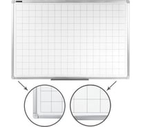Магнитно-маркерная доска, линовка клетка, 60х90 см, алюминиевая рамка, BRAUBERG 236862