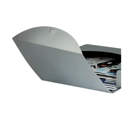 Архивный короб Energy, пластик, 7 см, разборный, серый, BRAUBERG 231540