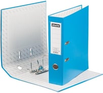 Папка-регистратор Attache 75 мм, А4, светло-синяя, тиснение кожа, металлический угол 1683462