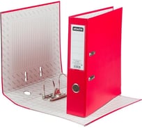 Папка-регистратор Attache 75 мм, А4, красная, тиснение кожа, металлический угол 1683458