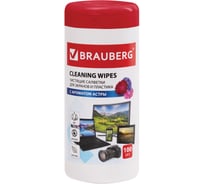Универсальные чистящие салфетки для экранов и пластика BRAUBERG Астра 511689