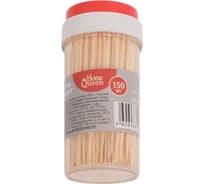 Зубочистки HomeQueen деревянные, в баночке, 150 шт./50/10 56613