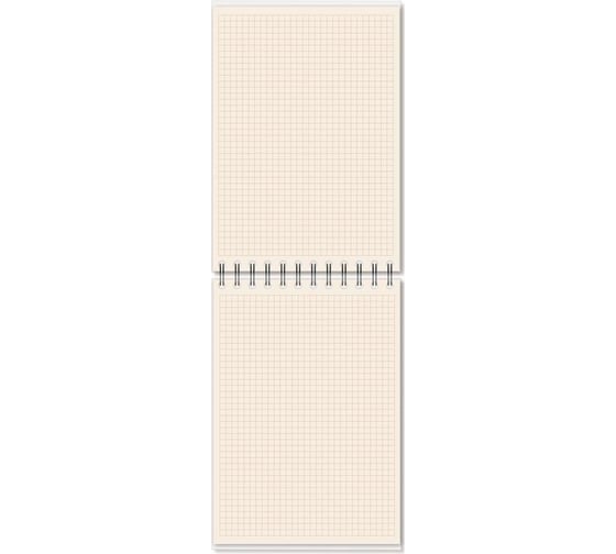Блокнот Комус art deco а5, 80 л, клетка, гребень, матовая ламинация, тонированный блок, черный 1134128