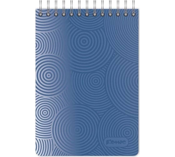 Блокнот на спирали Комус синий, а6, 80 л, клетка 212464 1