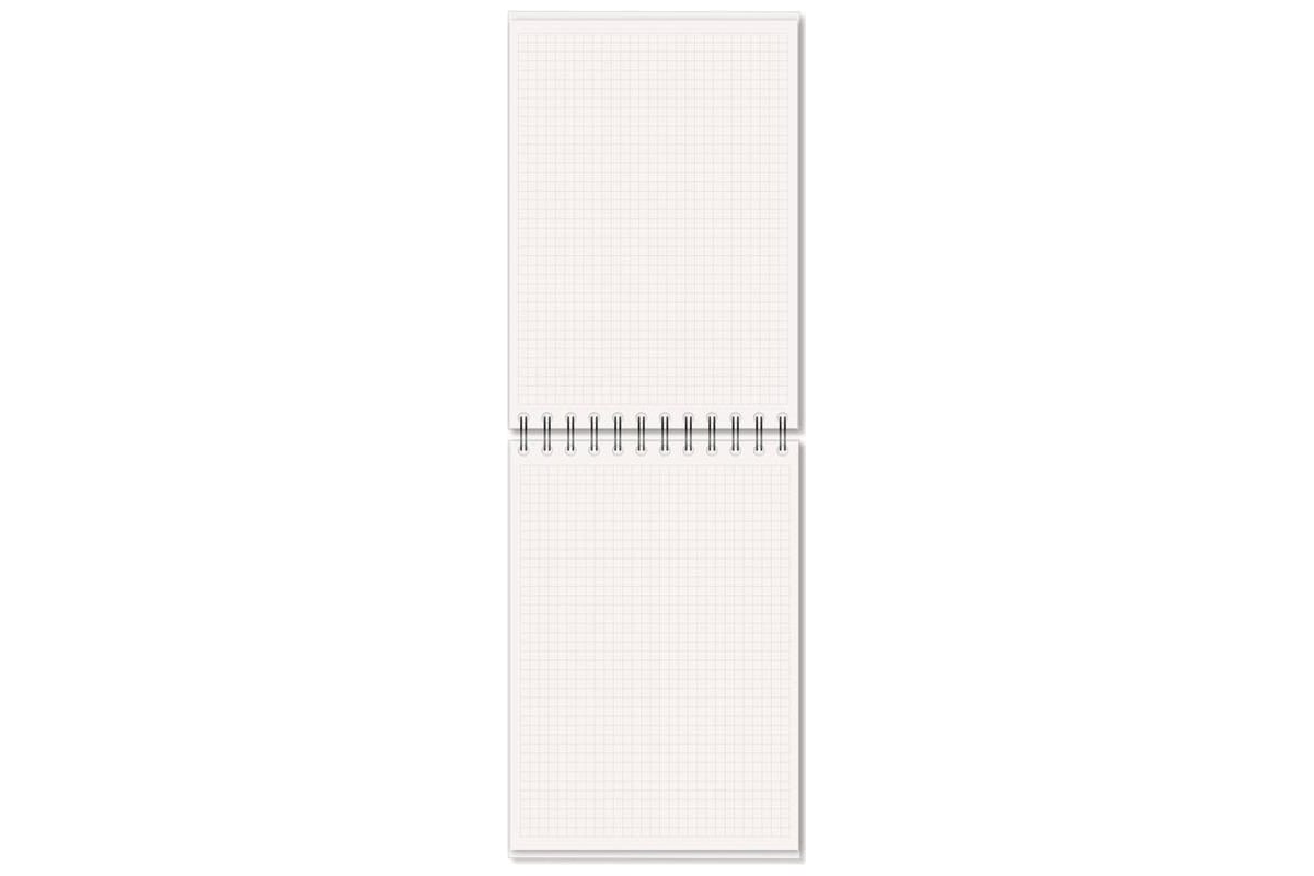 Блокнот Комус art deco а5, 80 л, клетка, гребень, матовая ламинация ...