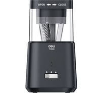 Электрическая точилка для карандашей DELI E71203-GY 1 отверстие, пластик, темно-серая 1658073