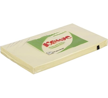 Стикеры Комус с клеевым краем, 76x127, желтый, 100 л 154930