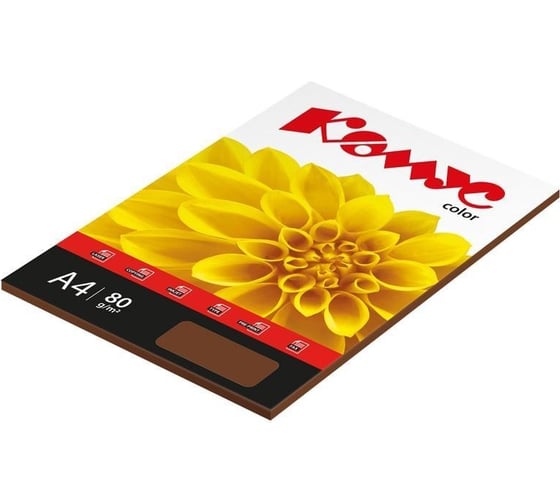 Цветная бумага Комус color шоколад интенсив, 80 г, а4, 50 л 619978