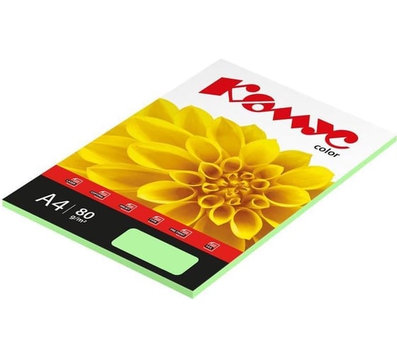 Цветная бумага Комус color лагуна пастель, 80 г, а4, 50 л 619948 1