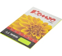 Цветная бумага Комус color зеленый неон 75+-5гр, а4, 50 л 1822098