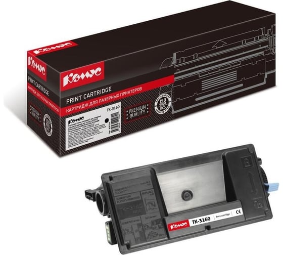 Лазерный картридж Комус tk-3160 черный, для kyocera ecosys p3045, чип 856104 1