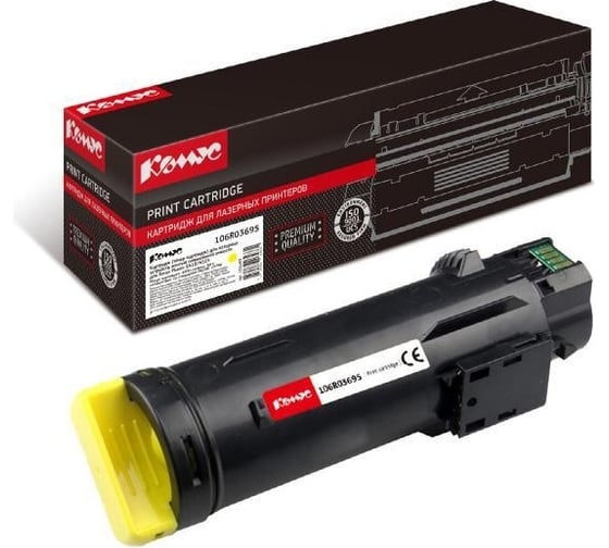 Тонер-картридж Комус 106r03695 желтый, повышенная емкость, для xerox phaser 65106515 1311493 1