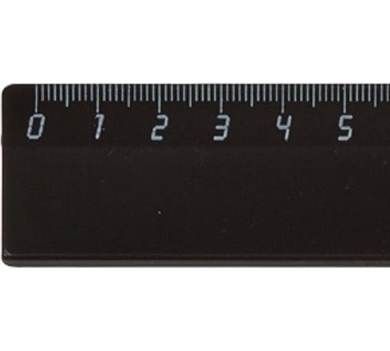 Линейка Комус 20 см, 4 шт., черная 744219