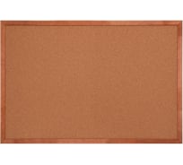Пробковая доска Комус 90x120 premium, деревянная рама 170246