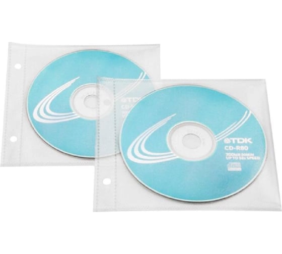 Файл-вкладыш Комус для 1 cd, 20 шт. 166838
