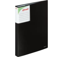 Файловая папка Комус 40 файлов, шелк, черная 328007