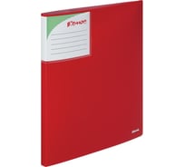 Файловая папка Комус 20 файлов, шелк, красная 328008