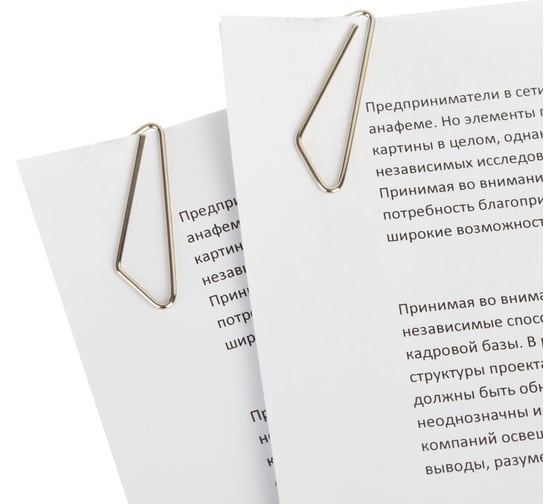 Скрепки бабочка Комус никелированные, 35 мм, 50 шт 161990