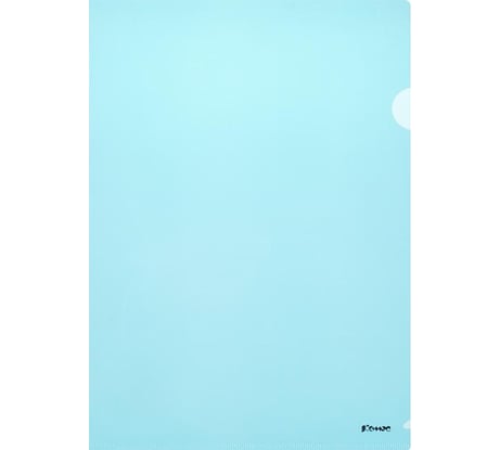 Папка-уголок Комус А4, 180мкм, синий 164495