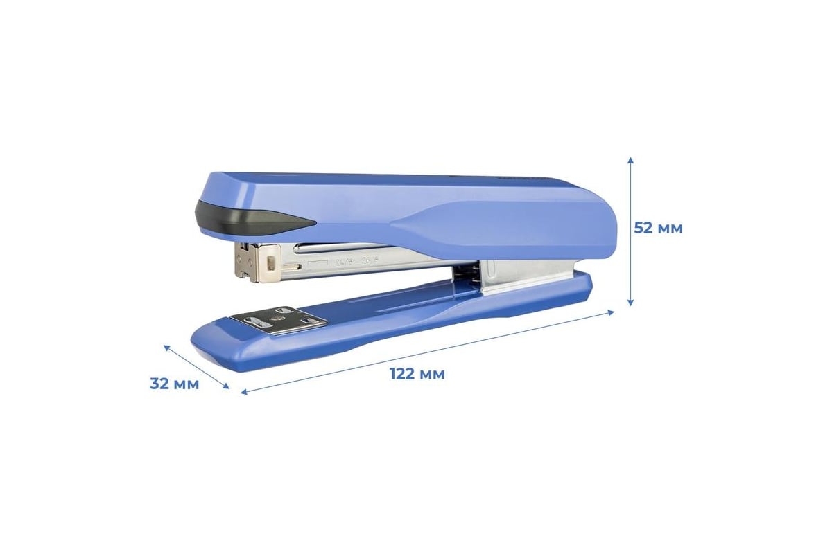 Степлер Комус msbl2430 №246-266, до 30 листов, металл, синий 1271895 -  выгодная цена, отзывы, характеристики, фото - купить в Москве и РФ