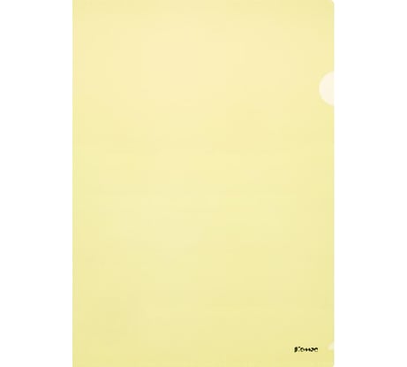 Папка-уголок Комус А4, 180мкм, желтый 164492