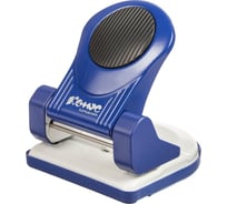Дырокол Комус mpbl30 до 30 листов, металл, с линейкой и блокиратором, синий 1271914