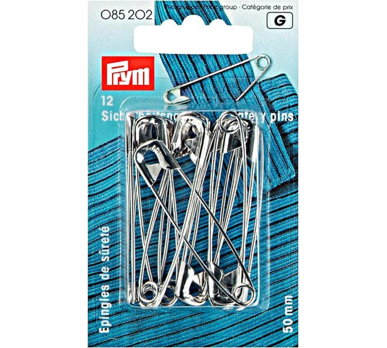 Английские булавки PRYM 12 шт 50 мм 085202 сталь под никель 502452 1