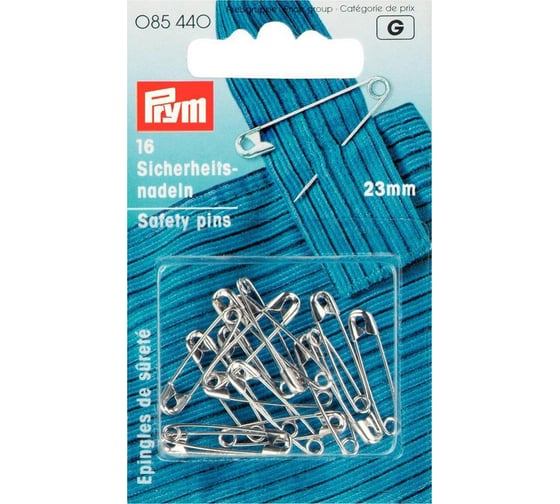 Английские булавки PRYM 16 шт 23 мм 085440 сталь под никель 561936 1
