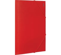 Папка на резинках Комус шелк, красная 328398