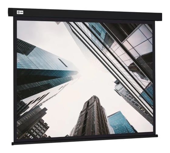 Экран CACTUS 124.5x221 см Wallscreen CS-PSW-124x221-BK 16:9 настенно-потолочный рулонный черный 1678293 - выгодная цена, отзывы, характеристики, фото - купить в Москве и РФ