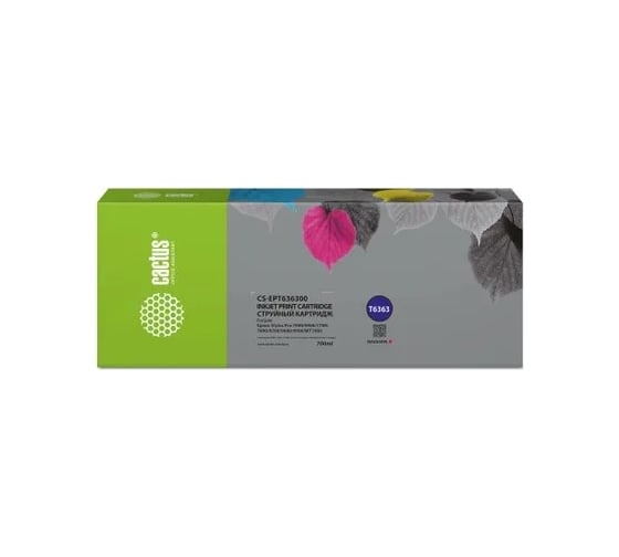 Струйный картридж CACTUS CS-EPT636300 T6363 пурпурный 700 мл для Epson Stylus PRO 7700/7890/7900/97 1746050
