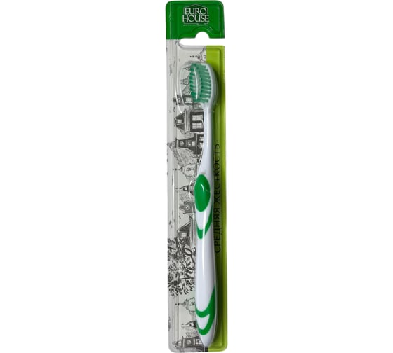 Зубная щетка EUROHOUSE medium,18,5 см 14614