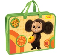 Папка с ручками Мульти-Пульти чебурашка А4, пластик, на молнии, 75мм ЧБТ_53178