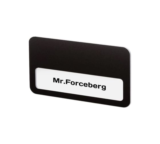 Магнитный бейдж Forceberg пластиковый с окном 70x40 мм черный 5 шт шт 9-170PL7040BK-005