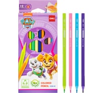 Цветные карандаши DELI EC125-12 Paw Patrol шестигранные, 12 шт. 1901023