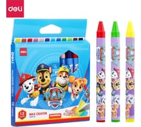 Восковые мелки DELI Paw Patrol EC204-12 круглые, 12 цветов 1901029