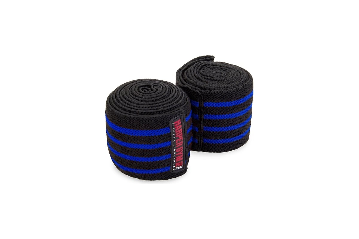 Эластичный бинт Harper Gym Pro Series на колено je-2676 пара черный ...