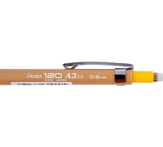 Автоматический карандаш Pentel A319-Y 120 A3 0.9 мм, темно-желтый корпус 669874