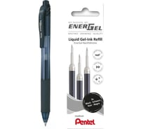 Набор стержней Pentel LR7-3A-PROMO 3 шт, ручка в подарок, черные чернила 716459