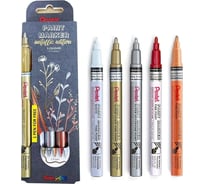 Набор перманентных маркеров Pentel MSP10-5 Paint 2.9 мм, 5 шт, пулевидный 716475