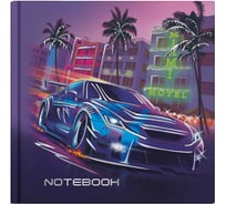 Блокноты Notebook Феникс+ Крутая тачка 105x105 мм, 48 л, блок - белый офсет 65 г/кв.м., дизайнерский блок-точка, твердый переплет, тиснение фольгой, глянцевая ламинация 65043