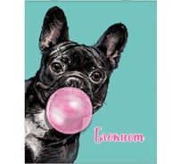 Блокнот Феникс+ Французский бульдог, А7, 32 л, блок - белый офсет 60 г/кв.м., клетка, мягкий переплет, 1 скоба 58068